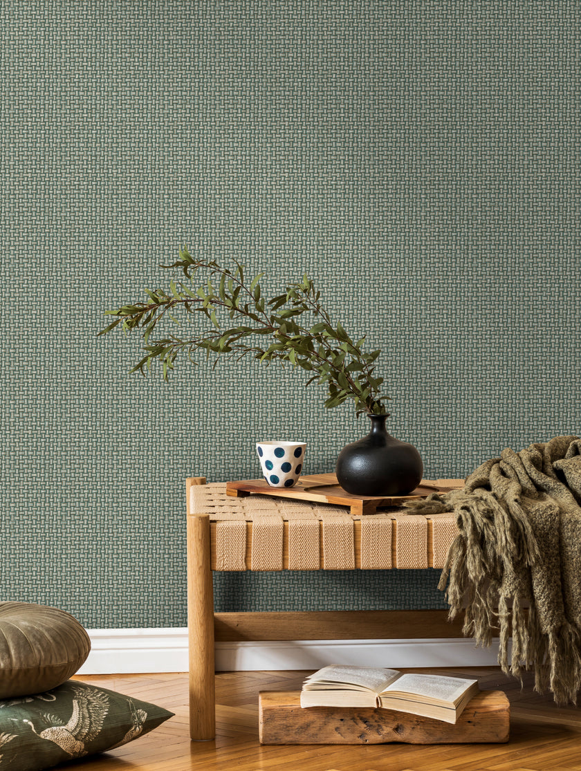 91603 The Lost Garden  Biderbost Weave Teal