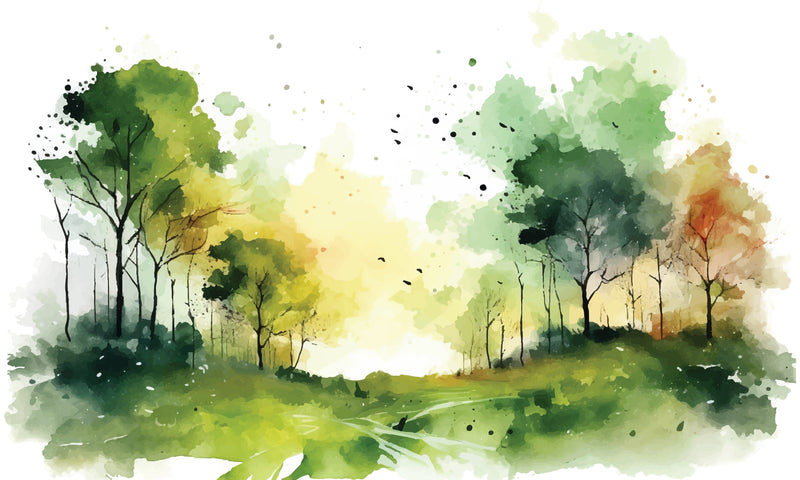 Watercolour Forest - [Custom printed at R560/m²]