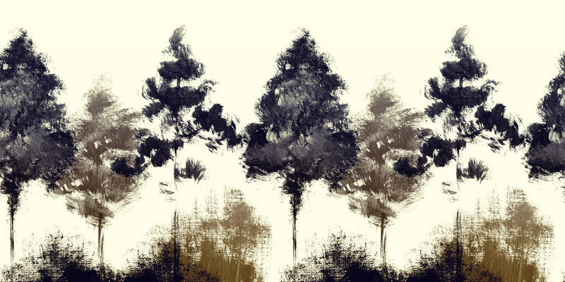 Blotted Gouache Trees  -  [Custom printed at R560/m²]