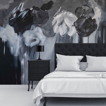 Black and White Roses by South African Artist Bev Michel