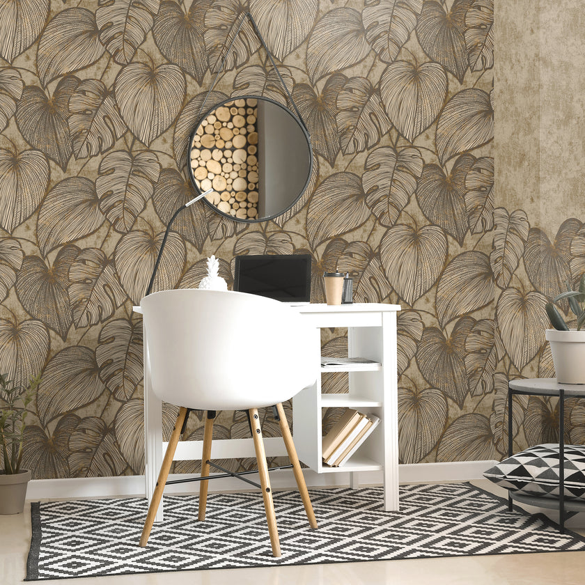 26937 Julie Feels Home Monstera Black Walnut