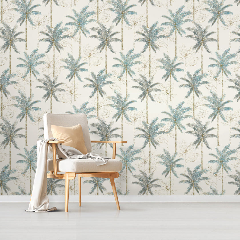 Casablanca Palm Haven Teal 88105