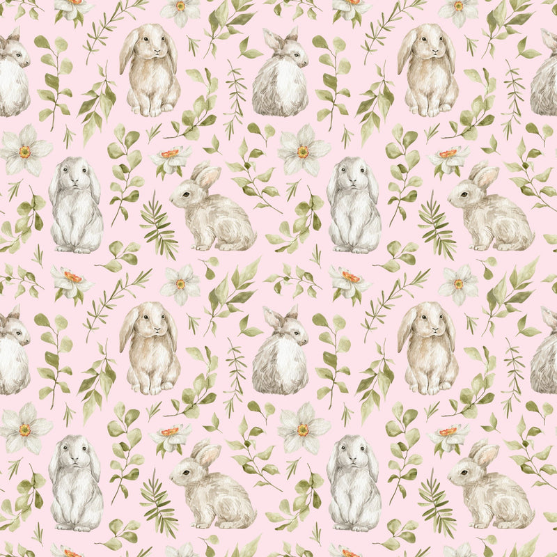 Bunny Buddies Pink  -  [Custom printed at R560/m²]