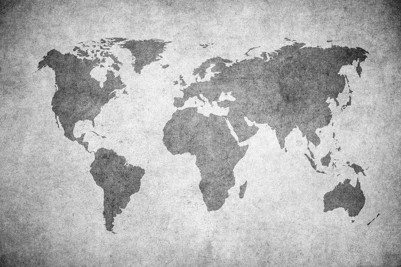 World Map on Concrete  -  [Custom printed at R560/m²]