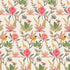 South African fynbos wallpaper pattern with protea flowers, birds and safari animals in an inspired botanical design.