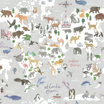 Dream Catcher 13252 Animal Maps Grey