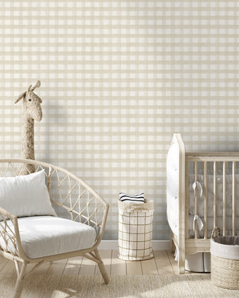 Dream Catcher 13290 Watercolour Gingham Beige