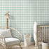 Dream Catcher 13293 Watercolour Gingham Soft Teal