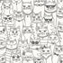 14070 Adventure Awaits Colour me cats Black and White