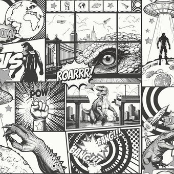 14075 Adventure Awaits City Hero Black and White
