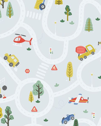 14082 Adventure Awaits Roundabout Road Light Blue