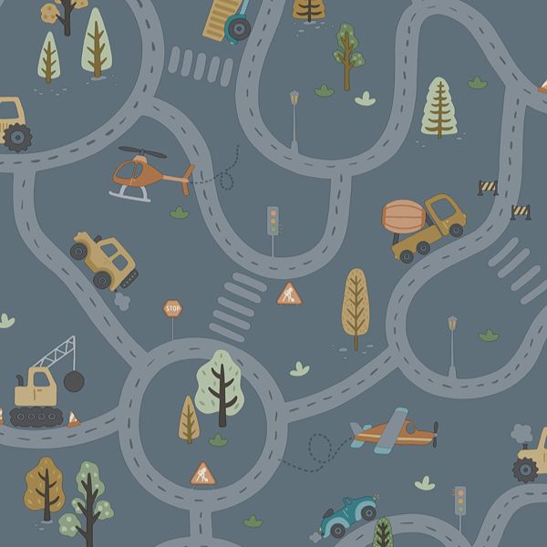 14083 Adventure Awaits Roundabout Road Denim Blue