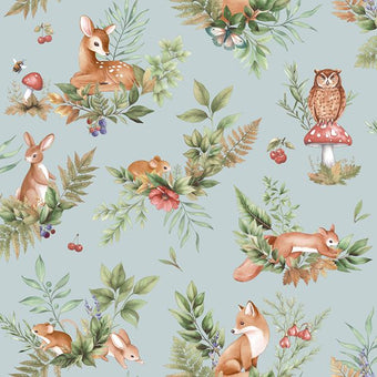 14120 Adventure Awaits Forest Friends Duck Egg Blue