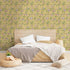 14201 Imaginarium Trailing Floral Trellis Ochre