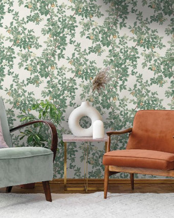14240 Imaginarium Orange Tree Cream Green
