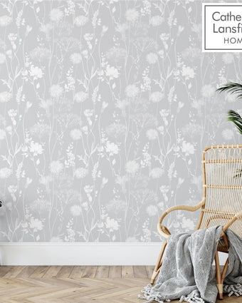 Meadowsweet Floral 165581 Grey