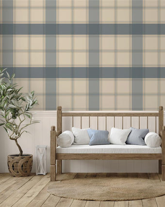 Bramble Check Wallpaper 2306 Blue