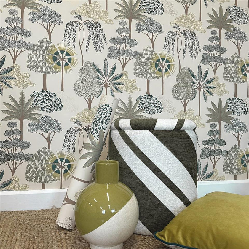 Moda Akiko Wallpaper 2331 Green
