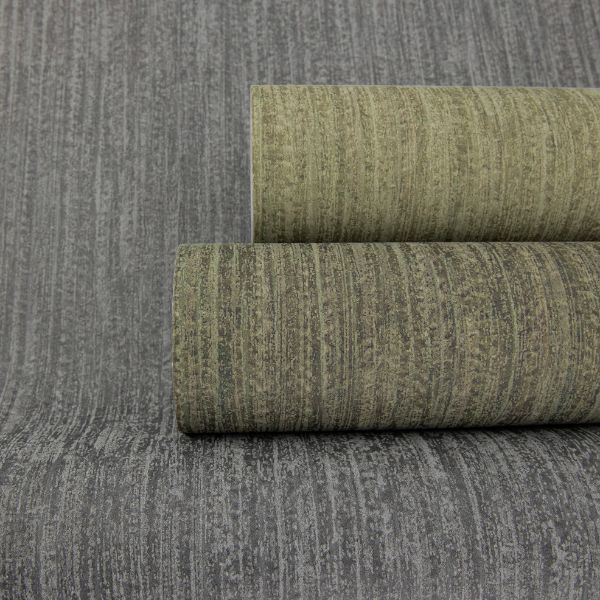 27972 Line and Leaf Plain Texture Anthracite