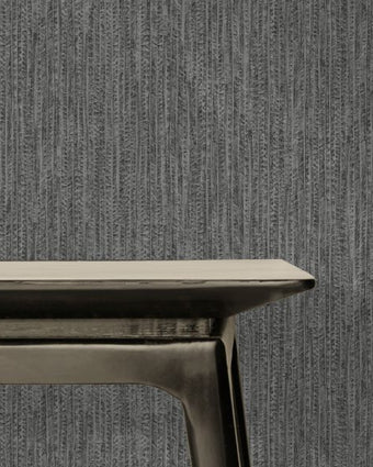 27972 Line and Leaf Plain Texture Anthracite
