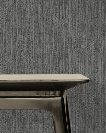 27972 Line and Leaf Plain Texture Anthracite