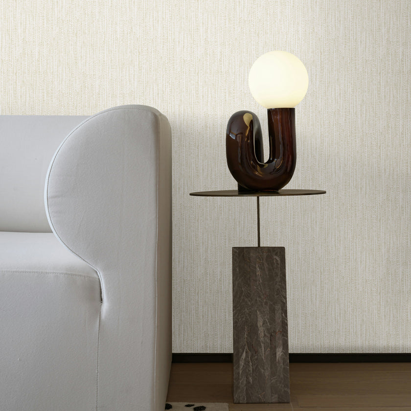 27980 Line and Leaf Plain Texture Ivory