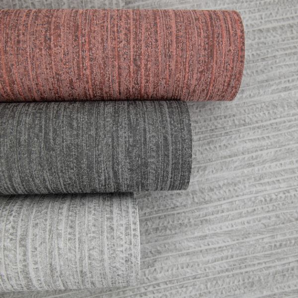 27982 Line and Leaf Plain Texture Grey