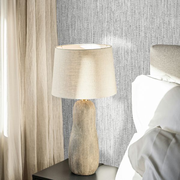 27982 Line and Leaf Plain Texture Grey