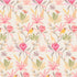 South African fynbos wallpaper pattern with protea flowers, birds and safari animals in an inspired botanical design. Colour is pink delight..
