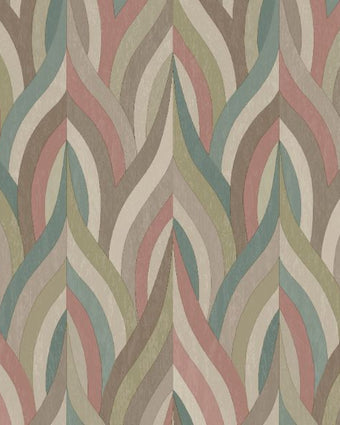 Arabesque Red Teal 36374