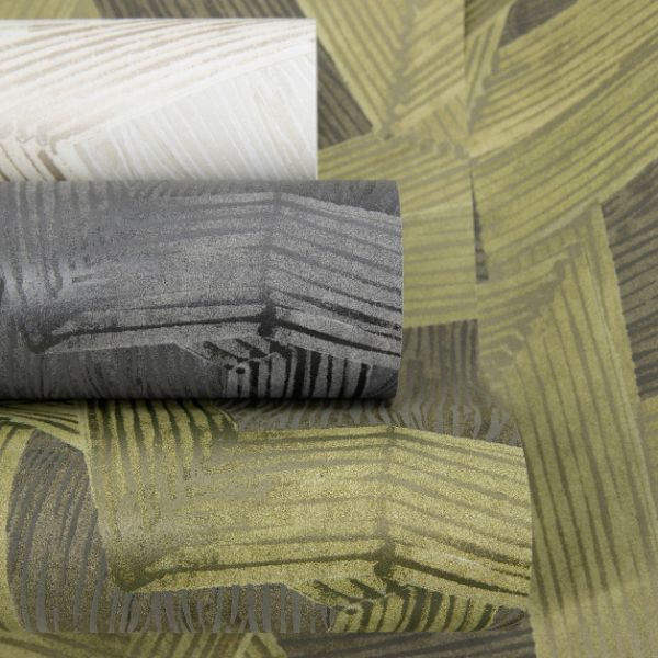 65792 Line and Leaf Crisscross Olive