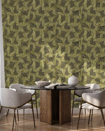 65792 Line and Leaf Crisscross Olive
