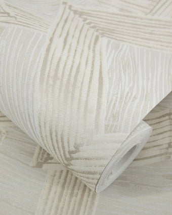 65793 Line and Leaf Crisscross Ivory