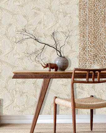 65793 Line and Leaf Crisscross Ivory