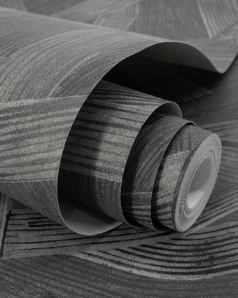 65794 Line and Leaf Crisscross Anthracite