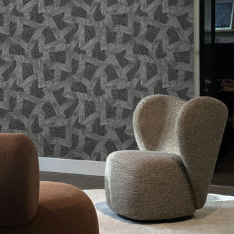 65794 Line and Leaf Crisscross Anthracite
