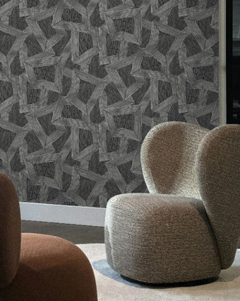 65794 Line and Leaf Crisscross Anthracite
