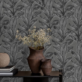 65797 Line and Leaf Fern Anthracite