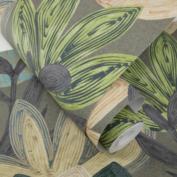 65800 Line and Leaf Flora Teal