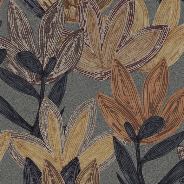 65801 Line and Leaf Flora Mocca