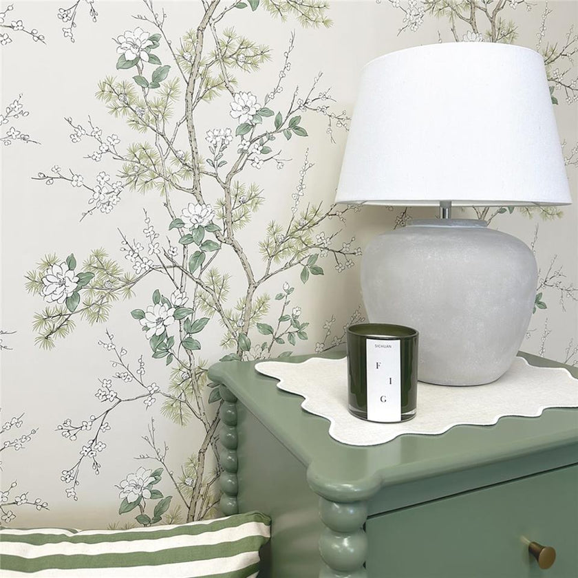 Moda Bridget Floral wallpaper 750 Cream/Sage