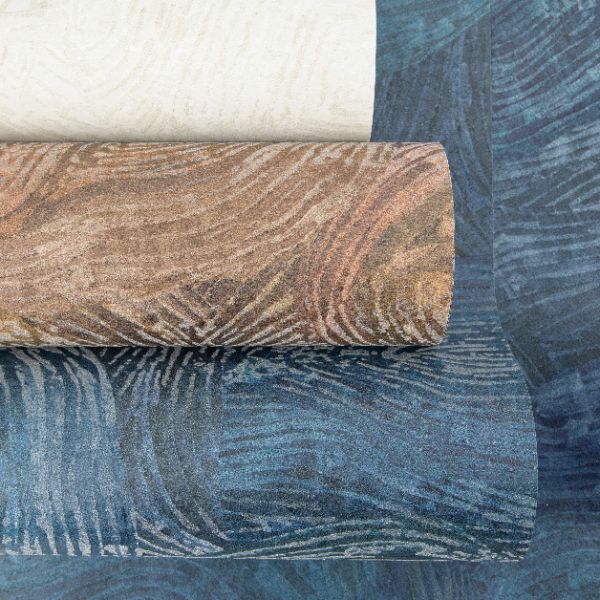 81441 Line and Leaf Pebble Deep Ocean