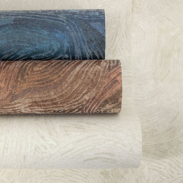81444 Line and Leaf Pebble Ivory