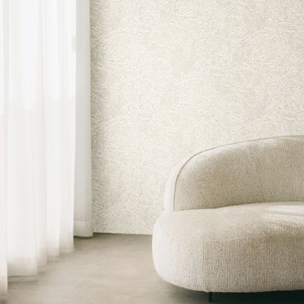 81444 Line and Leaf Pebble Ivory
