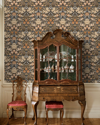 91900 Tales of the Manor Fleurmont Charcoal Orange
