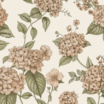 92120 Wanderlust Hortensia Coral Green