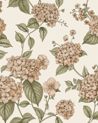 92120 Wanderlust Hortensia Coral Green