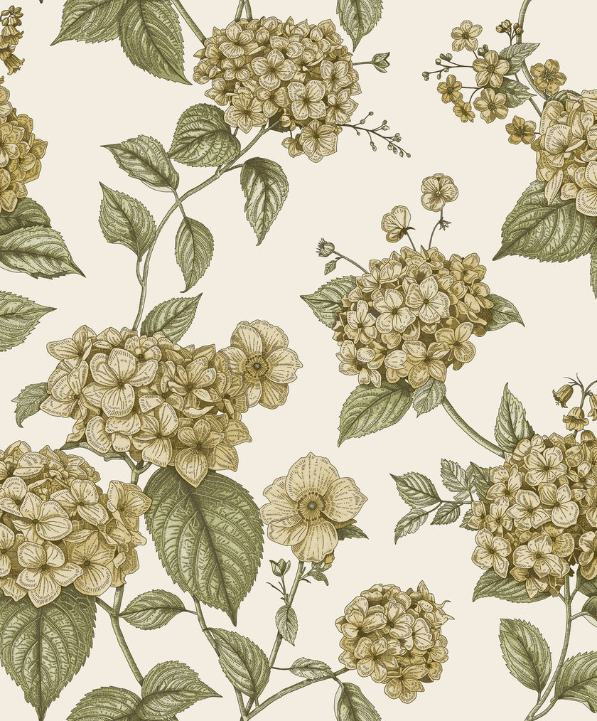 92122 Wanderlust Hortensia Ochre Green