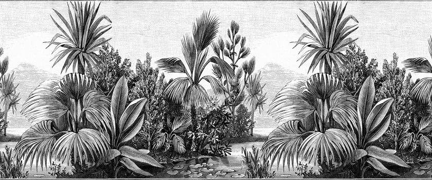 Chinoiserie Jungle Scene  -  [Custom printed at R560/m²]