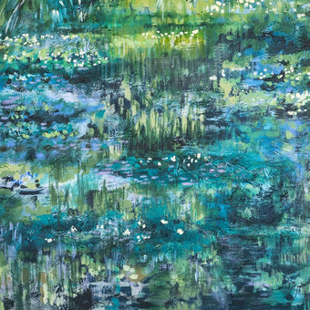 Tranquil Lily Pond by South Africa Artist Bev Michel